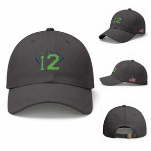 Space Needle Emerald City Number 12 Baseball Cap Sports Fan Pride TS12 Baseball Cap Universal Fit Dark Gray Print Your Wear