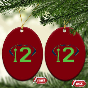 Space Needle Emerald City Number 12 Ceramic Ornament Sports Fan Pride TS12 Print Your Wear