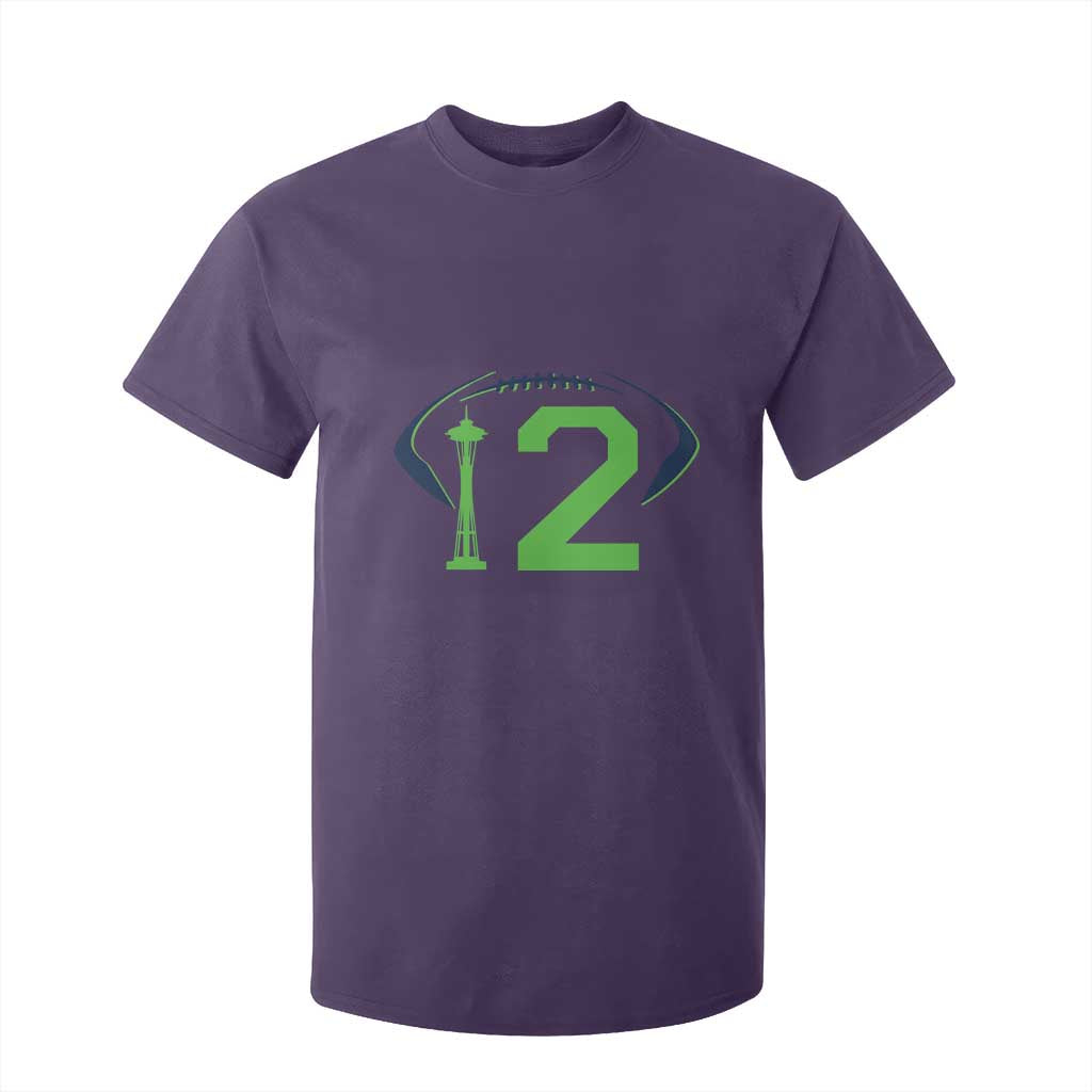 Space Needle Emerald City Number 12 T Shirt For Kid Sports Fan Pride TS12 Purple Print Your Wear