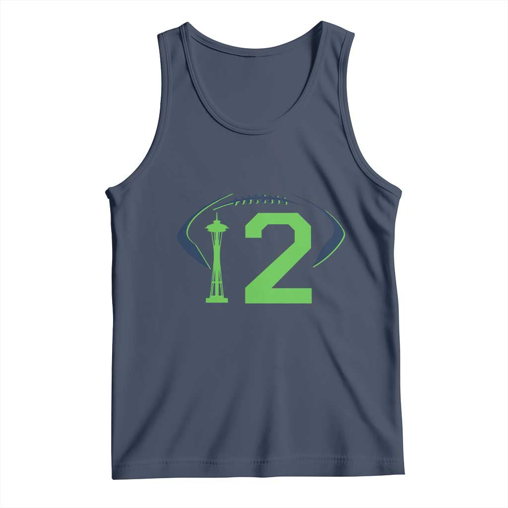 Space Needle Emerald City Number 12 Tank Top Sports Fan Pride TS12 Navy Print Your Wear