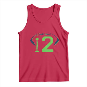 Space Needle Emerald City Number 12 Tank Top Sports Fan Pride TS12 Red Print Your Wear