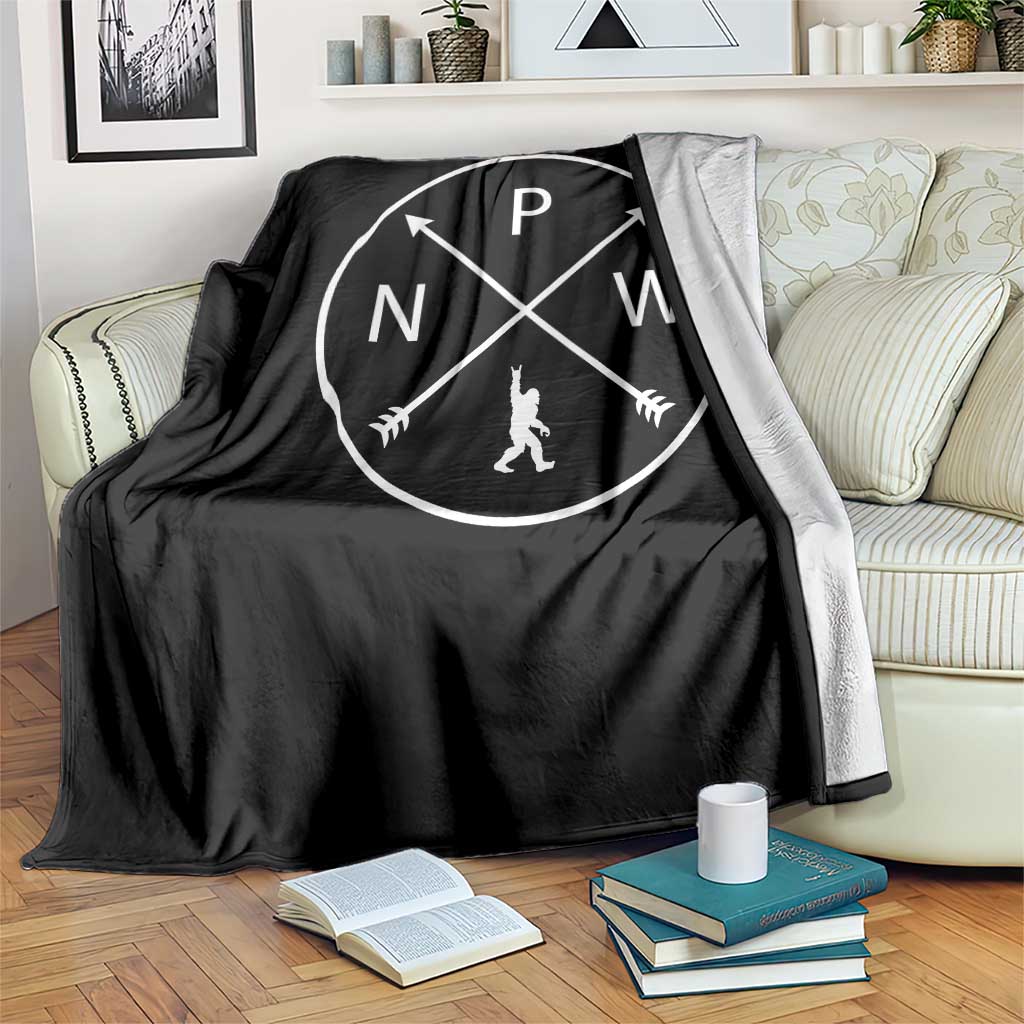 PNW Bigfoot Crossed Arrows Pacific Northwest Pride Throw Blanket TS12 Print Your Wear