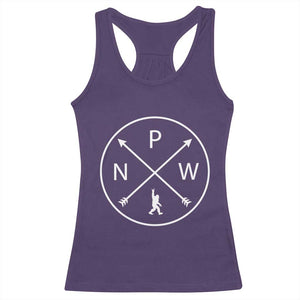 PNW Bigfoot Crossed Arrows Pacific Northwest Pride Racerback Tank Top TS12 Purple Print Your Wear