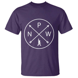 PNW Bigfoot Crossed Arrows Pacific Northwest Pride T Shirt TS12 Purple Print Your Wear