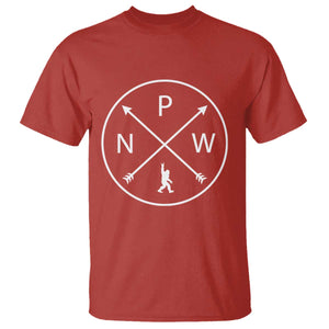 PNW Bigfoot Crossed Arrows Pacific Northwest Pride T Shirt TS12 Red Print Your Wear