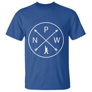 PNW Bigfoot Crossed Arrows Pacific Northwest Pride T Shirt TS12 Royal Blue Print Your Wear