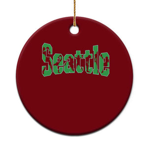 Seattle Sports Player Silhouette Ceramic Ornament Gift For Football Lovers TS12 1pc Red Print Your Wear
