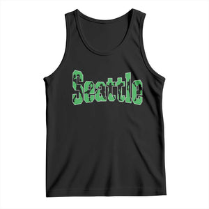Seattle Sports Player Silhouette Tank Top Gift For Football Lovers TS12 Black Print Your Wear