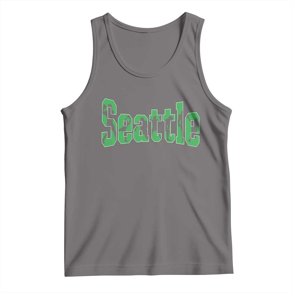 Seattle Sports Player Silhouette Tank Top Gift For Football Lovers TS12 Deep Heather Print Your Wear