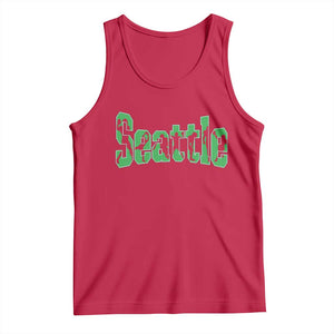 Seattle Sports Player Silhouette Tank Top Gift For Football Lovers TS12 Red Print Your Wear
