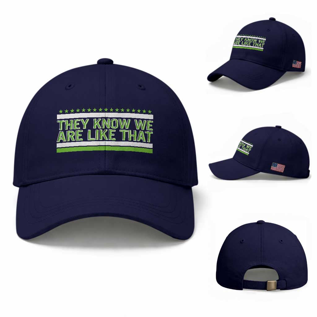 They Know We Are Like That Baseball Cap Game Day Sports Fan TS12 Baseball Cap Universal Fit Dark Blue Print Your Wear