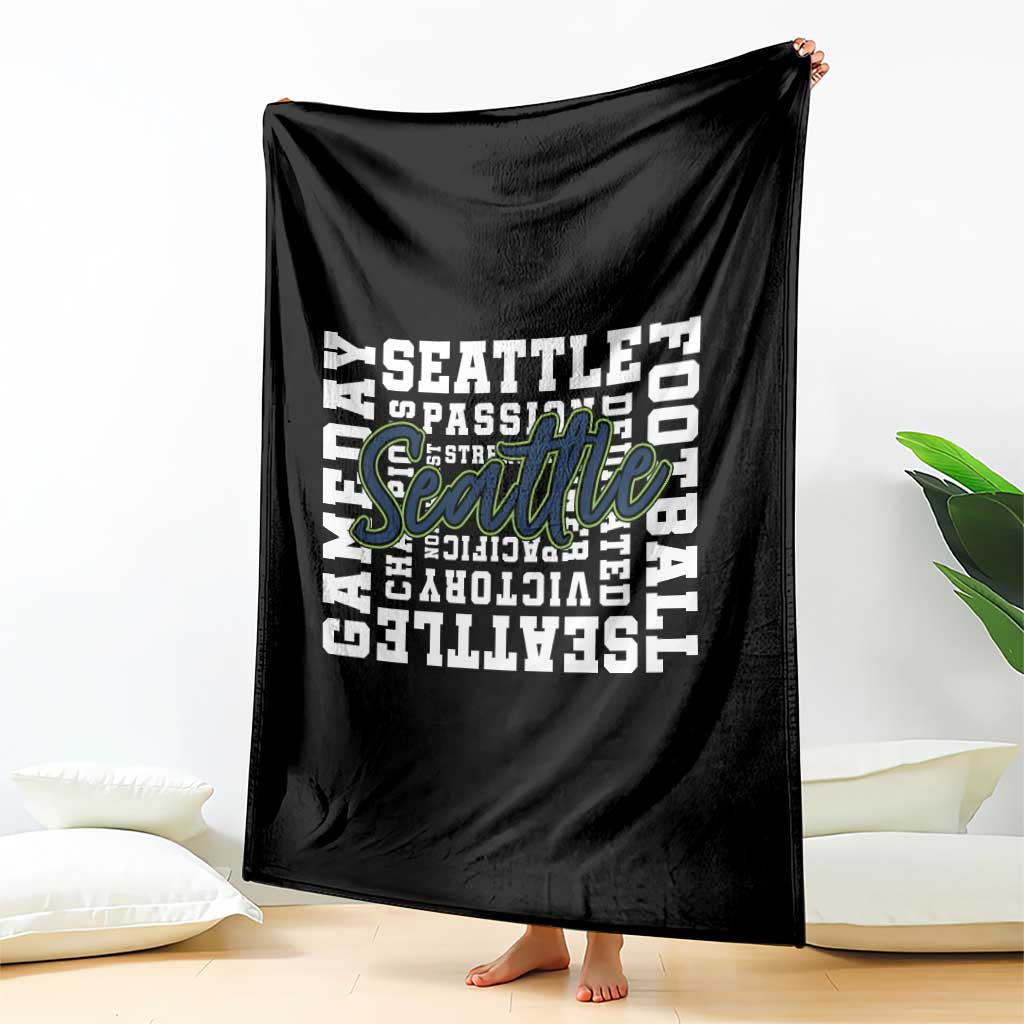 Seattle Emerald City Pride Throw Blanket Football Fan Game Day Gift TS12 Print Your Wear
