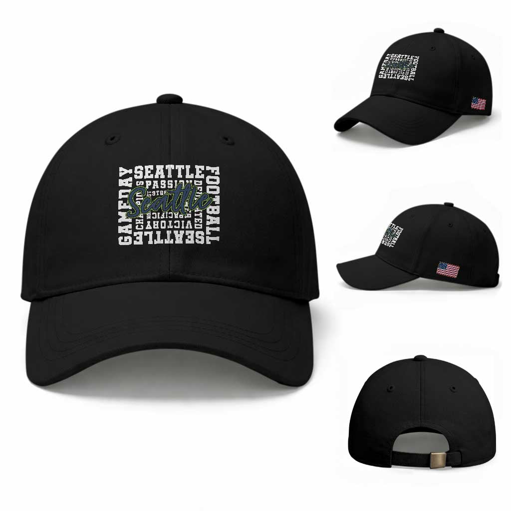 Seattle Emerald City Pride Baseball Cap Football Fan Game Day Gift TS12 Baseball Cap Universal Fit Black Print Your Wear