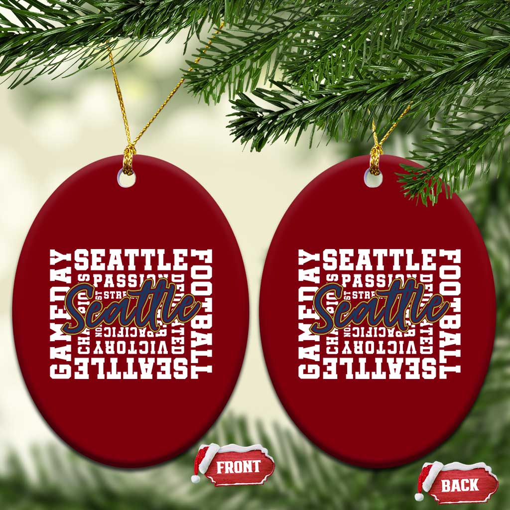 Seattle Emerald City Pride Ceramic Ornament Football Fan Game Day Gift TS12 Print Your Wear