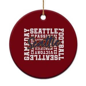 Seattle Emerald City Pride Ceramic Ornament Football Fan Game Day Gift TS12 1pc Red Print Your Wear