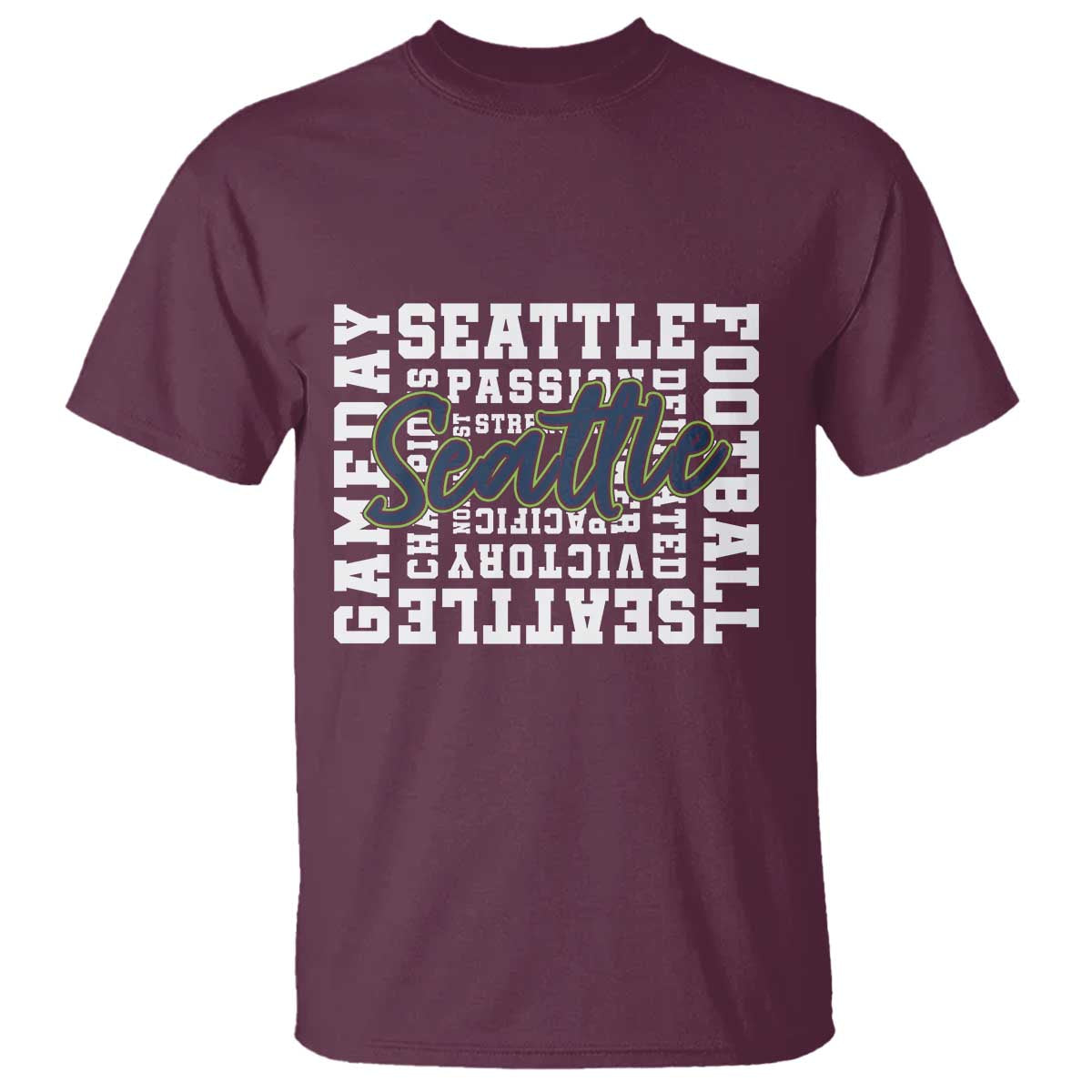 Seattle Emerald City Pride T Shirt Football Fan Game Day Gift TS12 Maroon Print Your Wear