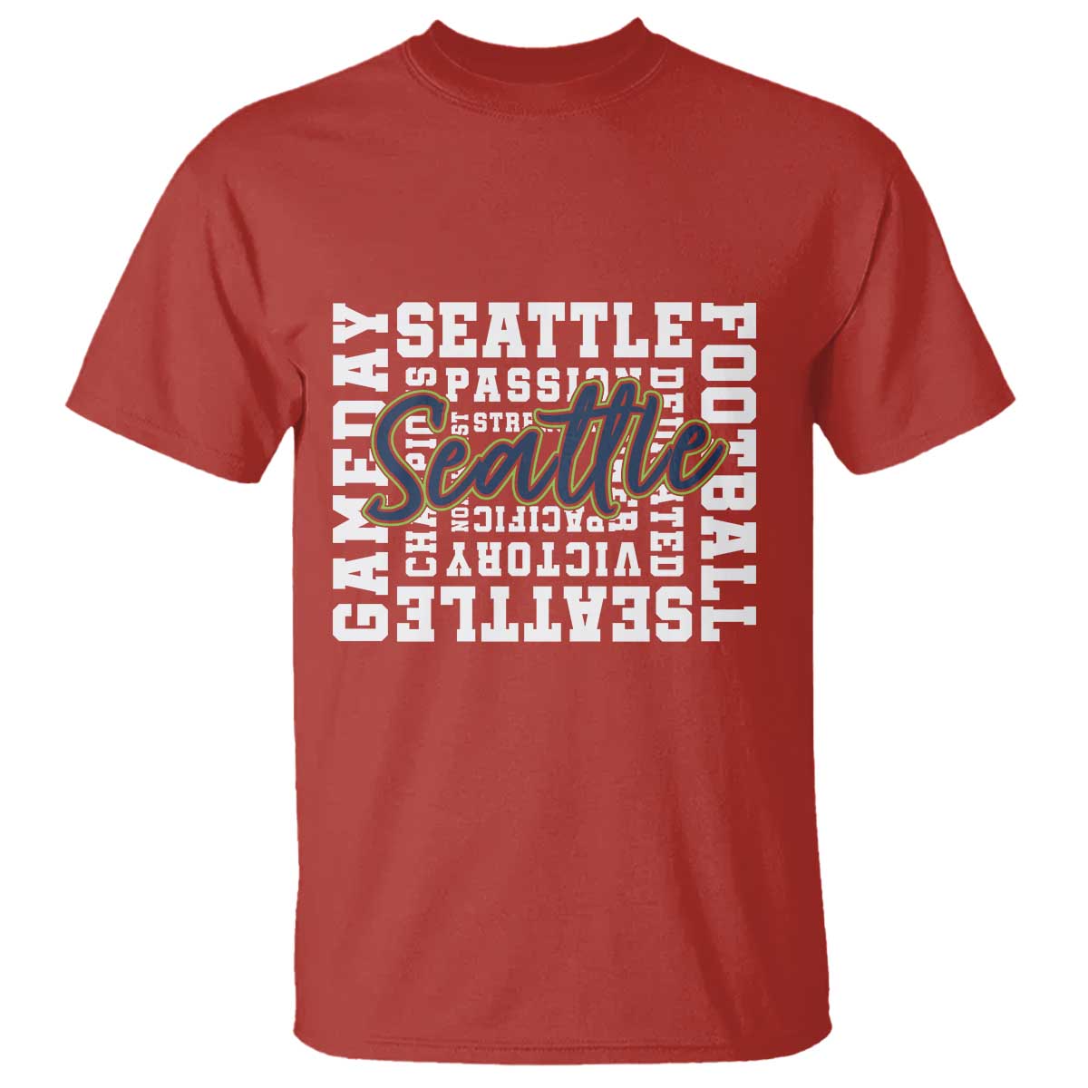 Seattle Emerald City Pride T Shirt Football Fan Game Day Gift TS12 Red Print Your Wear