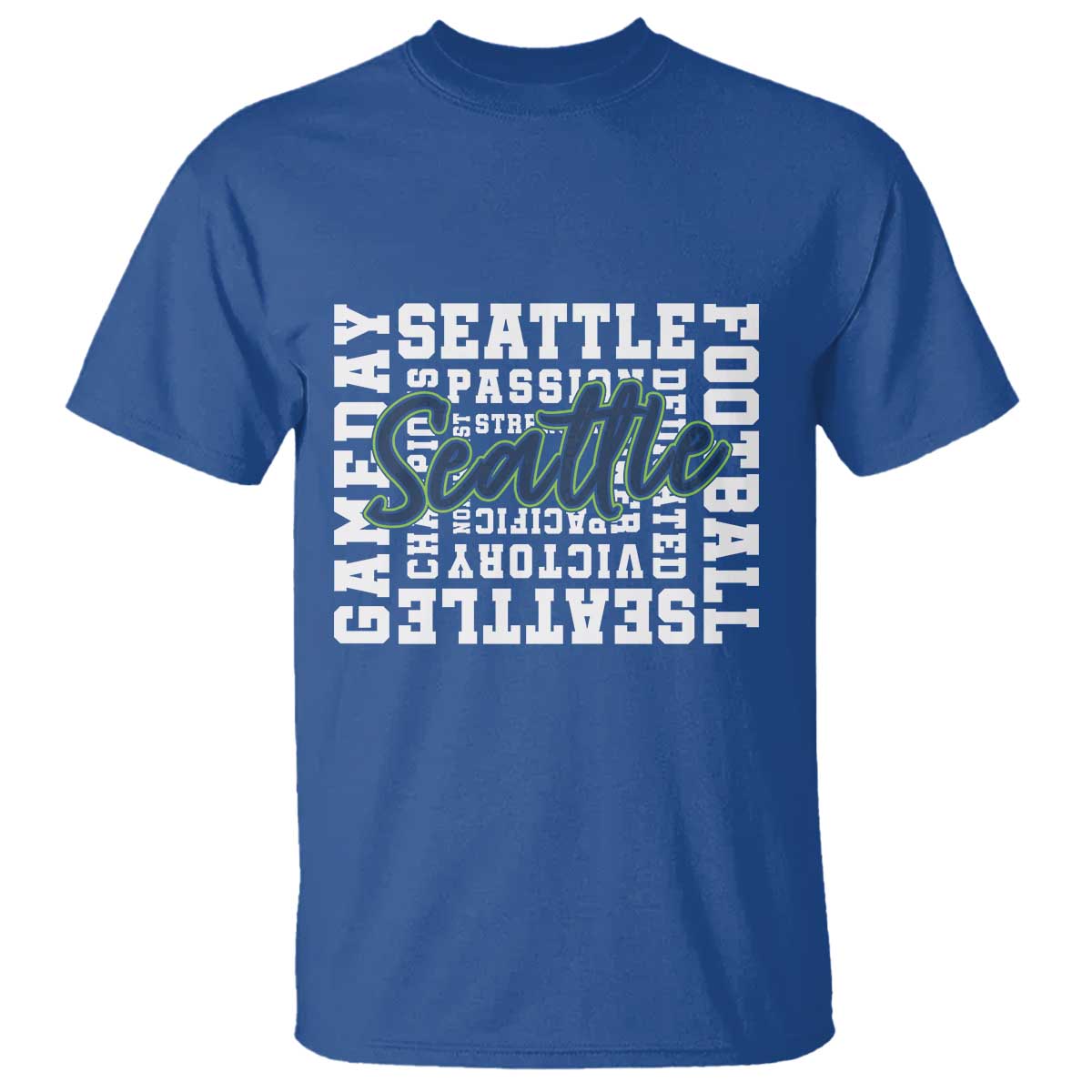 Seattle Emerald City Pride T Shirt Football Fan Game Day Gift TS12 Royal Blue Print Your Wear