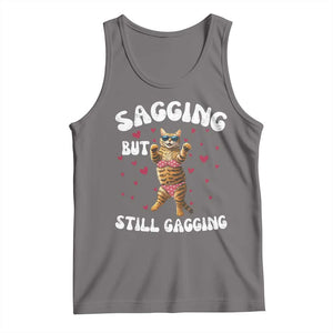 Funny Cat Sexy Tank Top Sagging But Still Gagging Gift TS12 Deep Heather Print Your Wear