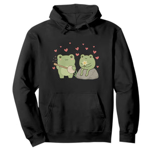 Cute Frog Lover Gift Hoodie Romantic Frog Music TS12 Black Print Your Wear