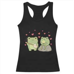 Cute Frog Lover Gift Racerback Tank Top Romantic Frog Music TS12 Black Print Your Wear