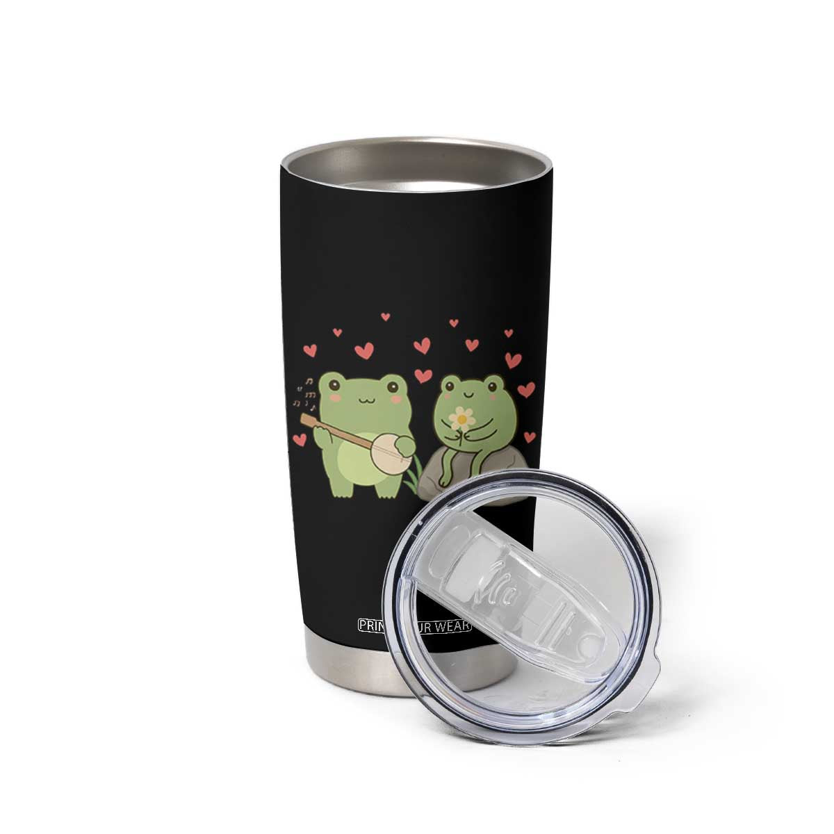 Cute Frog Lover Gift Tumbler Cup Romantic Frog Music TS12 Print Your Wear