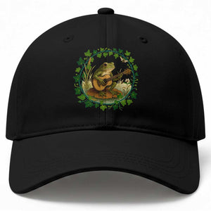 Funny Frog Playing Guitar Baseball Cap Music Lovers Gift TS12 Print Your Wear