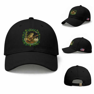 Funny Frog Playing Guitar Baseball Cap Music Lovers Gift TS12 Baseball Cap Universal Fit Black Print Your Wear