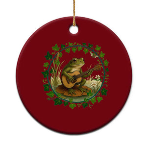 Funny Frog Playing Guitar Ceramic Ornament Music Lovers Gift TS12 1pc Red Print Your Wear
