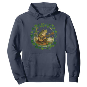 Funny Frog Playing Guitar Hoodie Music Lovers Gift TS12 Navy Print Your Wear