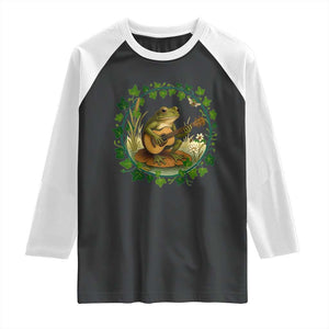 Funny Frog Playing Guitar Raglan Shirt Music Lovers Gift TS12 Black White Print Your Wear