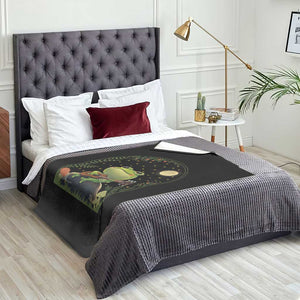 Frog Playing Guitar Throw Blanket Gift for Musicians TS12 Print Your Wear