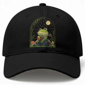 Frog Playing Guitar Baseball Cap Gift for Musicians TS12 Print Your Wear