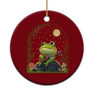 Frog Playing Guitar Ceramic Ornament Gift for Musicians TS12 1pc Red Print Your Wear