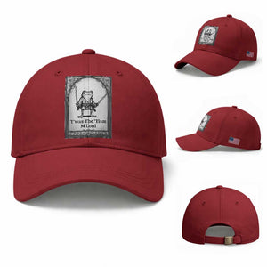 T’was The Tism M’Lord Baseball Cap Funny Medieval Knight Frog Gift TS12 Baseball Cap Universal Fit Cherry Red Print Your Wear
