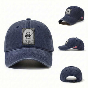 T’was The Tism M’Lord Washed Cotton Baseball Cap Funny Medieval Knight Frog Gift TS12 Washed Cap Universal Fit Navy Print Your Wear