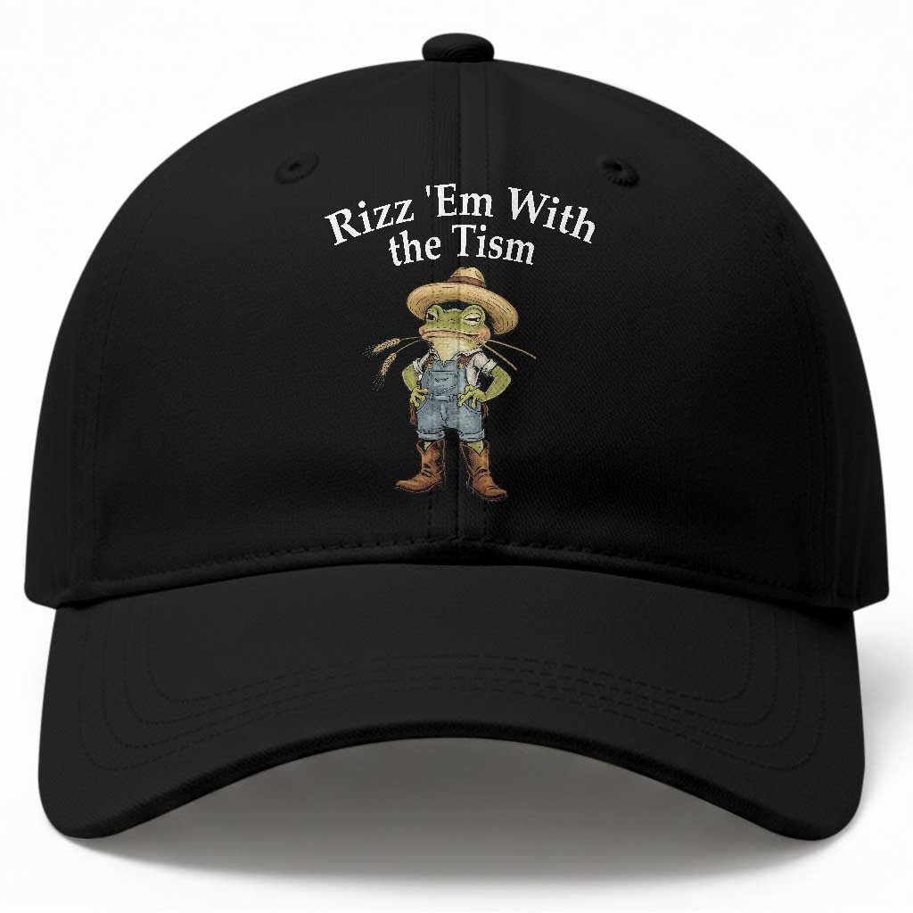 Autism Frog Baseball Cap Funny Rizz Em With The Tism TS12 Print Your Wear