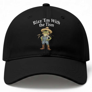 Autism Frog Baseball Cap Funny Rizz Em With The Tism TS12 Print Your Wear
