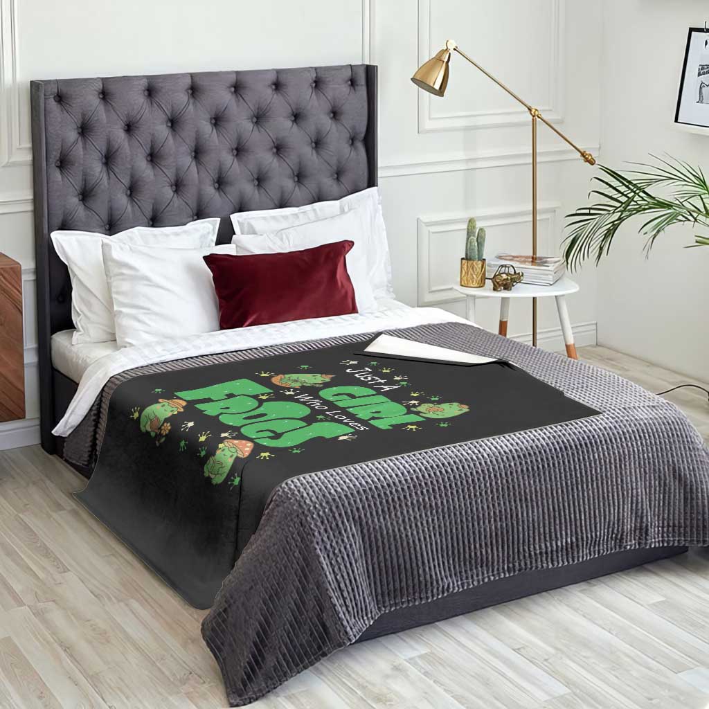 Just A Girl Who Loves Frogs Gift Throw Blanket TS12 Print Your Wear
