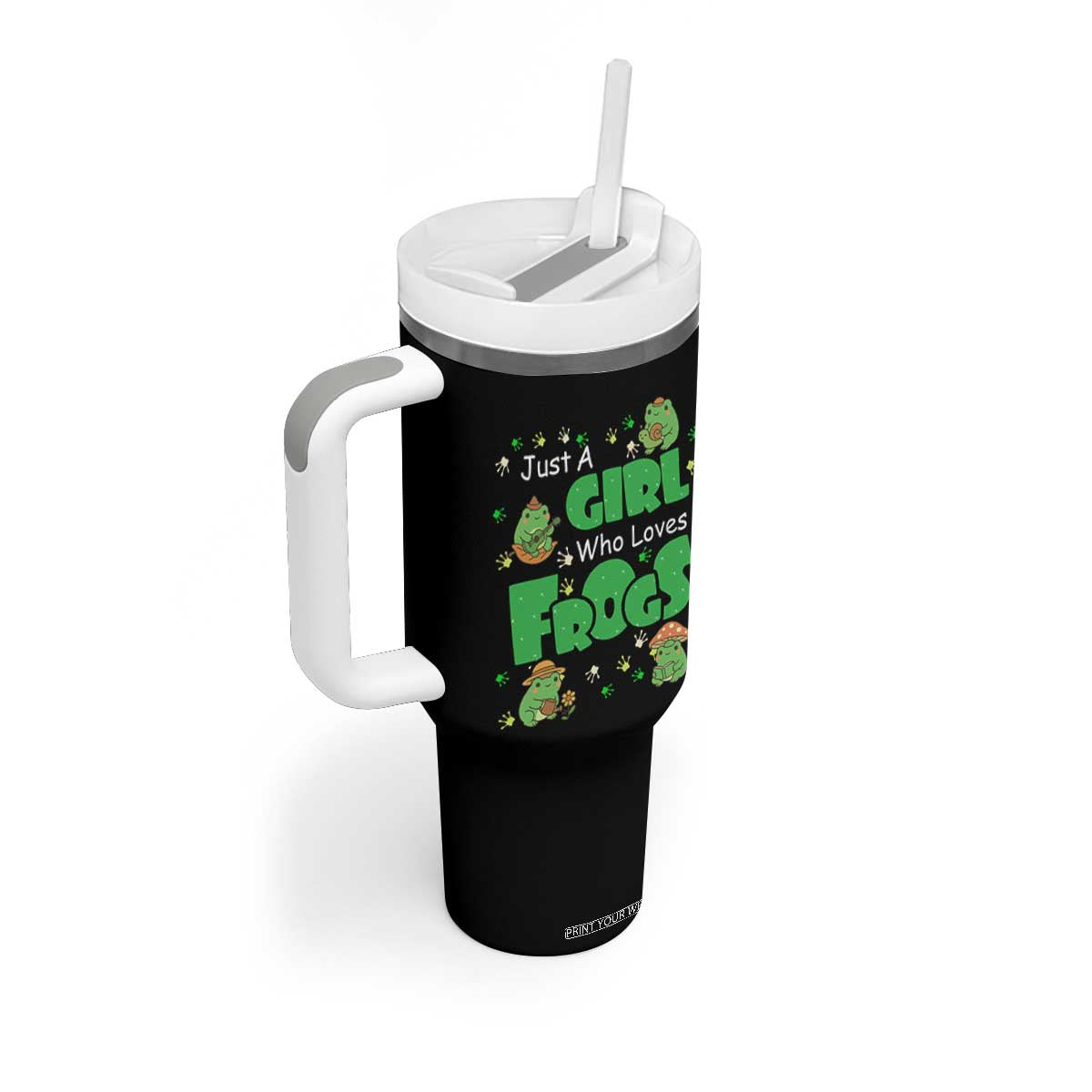 Just A Girl Who Loves Frogs Gift Tumbler With Handle TS12 Print Your Wear