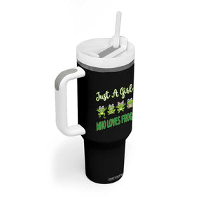 Just A Girl Who Loves Frogs Tumbler With Handle Frog Lover TS12 Print Your Wear