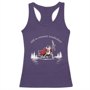 Off To Commit Tomfoolery Racerback Tank Top Frog Coffee Lover Gift TS12 Purple Print Your Wear