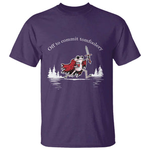 Off To Commit Tomfoolery T Shirt Frog Coffee Lover Gift TS12 Purple Print Your Wear