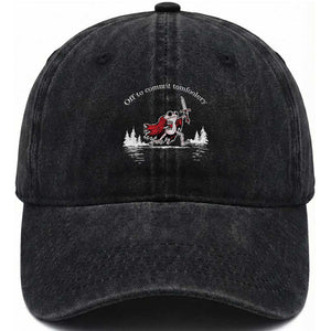 Off To Commit Tomfoolery Washed Cotton Baseball Cap Frog Coffee Lover Gift TS12 Print Your Wear