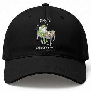 Funny Office Frog Baseball Cap I Hate Mondays TS12 Print Your Wear