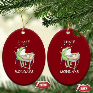 Funny Office Frog Ceramic Ornament I Hate Mondays TS12 Print Your Wear