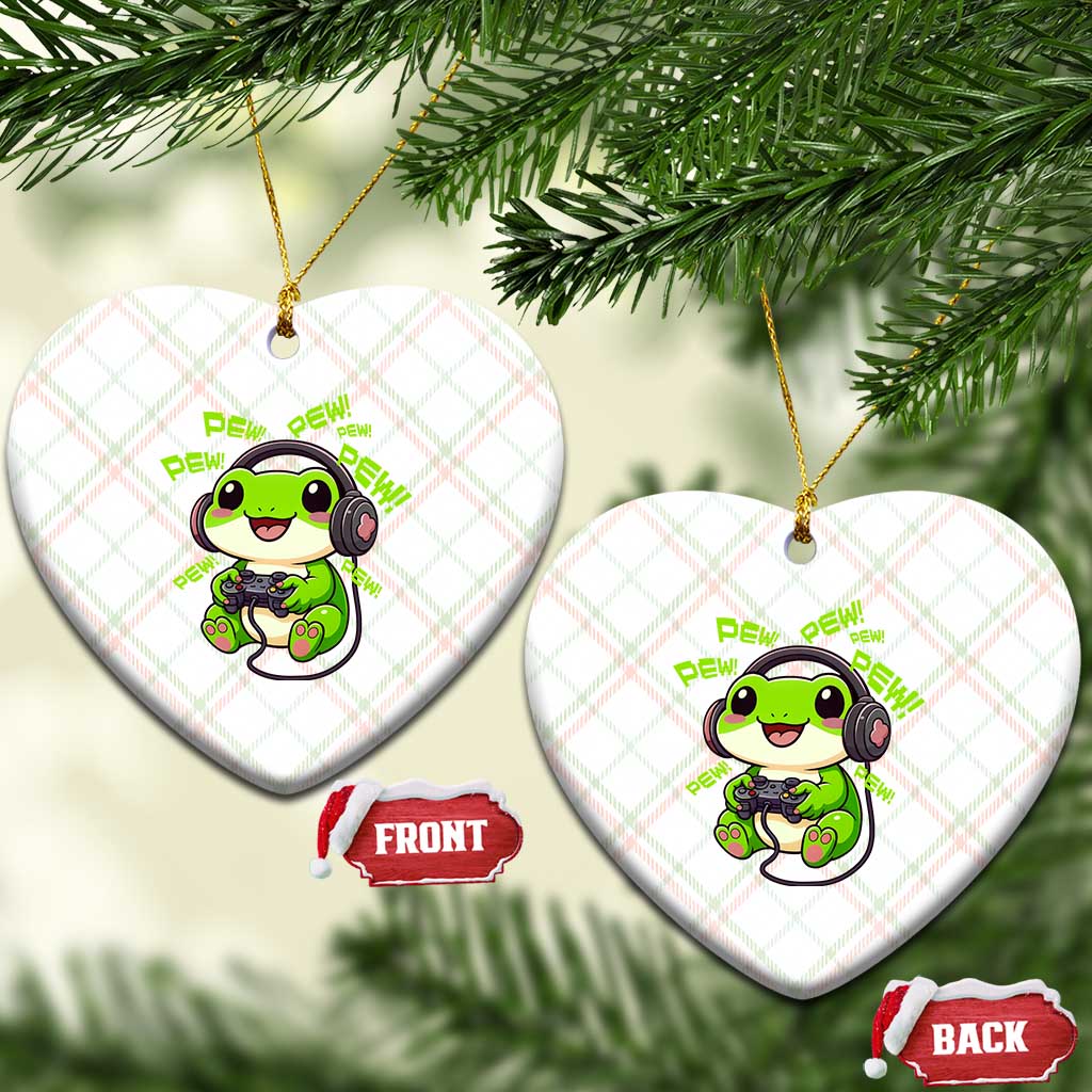 Funny Frog Playing Video Game Gift Ceramic Ornament TS12 Print Your Wear