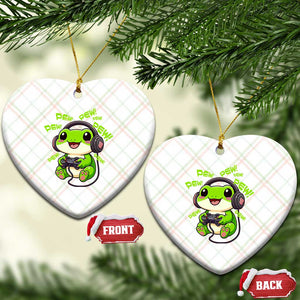 Funny Frog Playing Video Game Gift Ceramic Ornament TS12 Print Your Wear