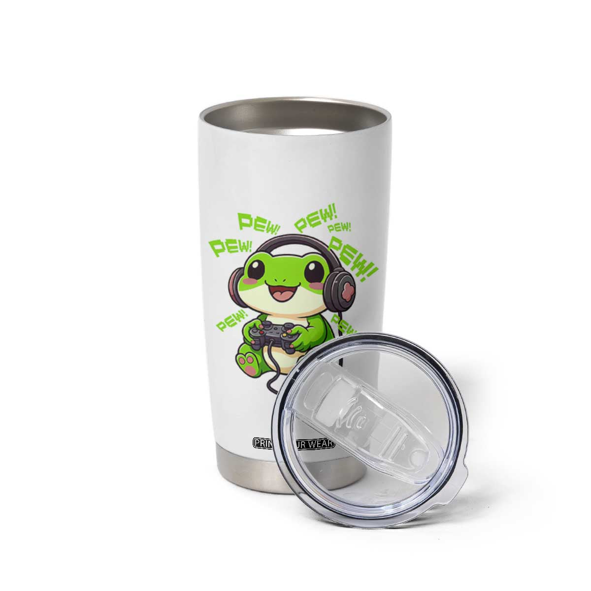 Funny Frog Playing Video Game Gift Tumbler Cup TS12 Print Your Wear