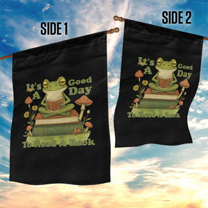It Is A Good Day To Read A Book Garden Flag Funny Frog Reading TS12 Print Your Wear